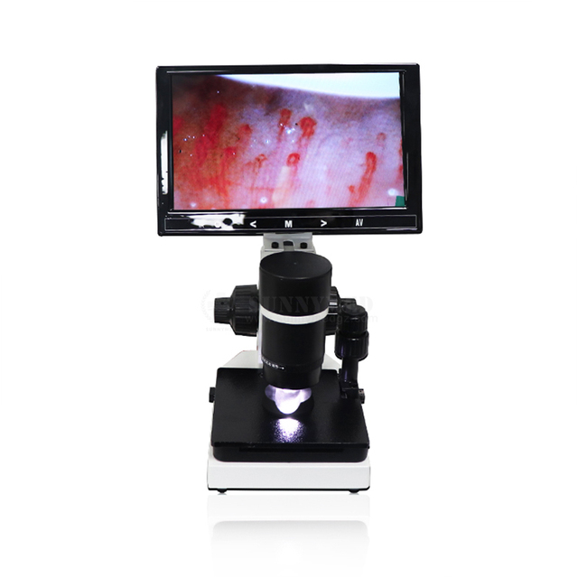SY-b198 Professional Biological Nail Blood Electron  Medical Capillary Diagnostic Equipment Blood Test Microscope