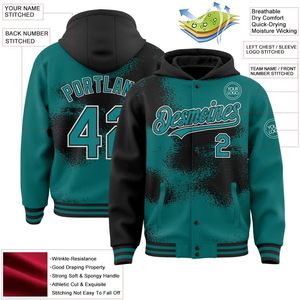 Chaqueta Varsity Personalizada, Sudadera con Capucha, Chaqueta de Béisbol con Letras Bordadas, Nombre y Número Personalizados, Unisex, para Adultos, Informal, Cálida - Product Image 2