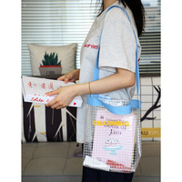 Sac de courses en filet PVC réutilisable promotionnel en gros, étui cosmétique pour la plage et le supermarché, pour légumes et fruits