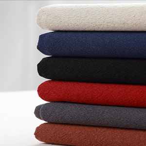 ผ้าฝ้ายลินินเนื้อทรายสีพื้น ลวดลายยับย่น สไตล์เรโทร สำหรับตัดเย็บเสื้อผ้าฤดูใบไม้ร่วงและฤดูหนาว - Product Image 1
