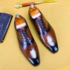 Zapatos Oxford de Vestir para Hombre, Ligeros, Transpirables, con Cordones, Estilo Británico, de Cuero de Grano Entero, Punta en Pico, para Negocios, Bodas y Oficina - Product Image 2