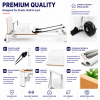 Reformer Pilates en Aluminium Qualité Commerciale pour Studio Fitness, Machine Professionnelle avec Logo Personnalisé Direct Usi