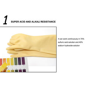 قفازات أمان من المطاط الطبيعي مطلية بالنيوبرين مقاومة للإنزلاق مقاومة للماء قفازات إطالة سميكة من اللاتكس للعمل الصناعي - Product Image 3
