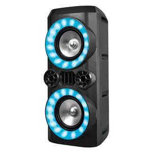 Temeisheng TMS-608 6.5" Woofer Portable PA System, Wireless Speaker Multiple Sound Effects LED Party Lights for park/bbq/fishing