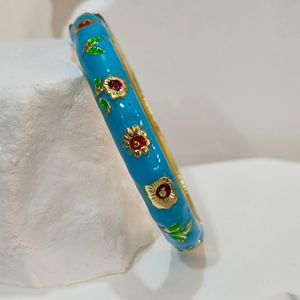 Pulseras Delgadas de Esmalte Cloisonné Chino con Diseño Floral <span class=keywords><strong>para</strong></span> Niños, Venta al por Mayor, Multicolor, <span class=keywords><strong>Alambre</strong></span> Dorado, Apilables, Tamaño Mini, Joyería de Regalo <span class=keywords><strong>para</strong></span> Niños - Product Image 6