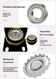 50mm Stahl-Schwenkrollen 360 Grad Vollständige Verriegelung Bremse Möbelrollen Plattenmontage Krankenhaus Schule Wohnzimmer Möbel - Product Image 6