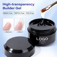 Set de Gel de Extensión de Uñas de Alta Transparencia, Libre de HEMA, TPO y TMPTA, Esmalte de Gel para Extensión de Uñas, Saludable para las Uñas