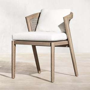 Conjunto de <span class=keywords><strong>Mesa</strong></span> de Comedor Redonda para <span class=keywords><strong>Exterior</strong></span> con Estructura de Teca, Resistente a los Rayos UV, Ratán PE, Conjunto de <span class=keywords><strong>Mesa</strong></span> <span class=keywords><strong>y</strong></span> <span class=keywords><strong>Sillas</strong></span> Rústicas para <span class=keywords><strong>Exterior</strong></span> - Product Image 3