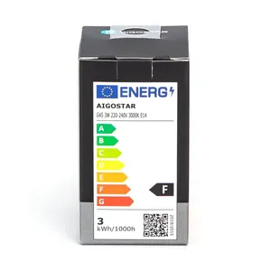 หลอดไฟ LED G45 E14 3W 3000K - ประหยัดพลังงาน, แสงสีขาว, เหมาะสำหรับการตกแต่งและให้แสงสว่างในห้อง. - Product Image 2