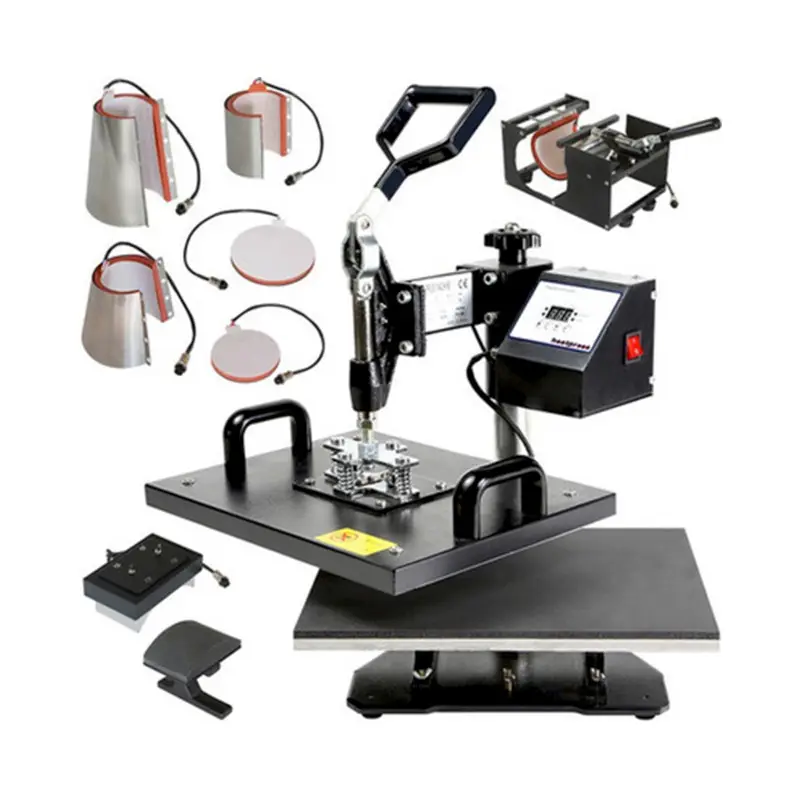 Heat Press Machine and Screen Printer Plate Type t-shirt mug cap printing machine