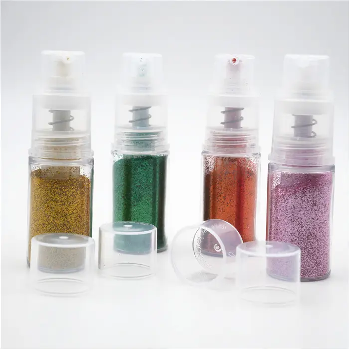 cute shimmer body powder bottle for tattoo pigment powder spray 14ml