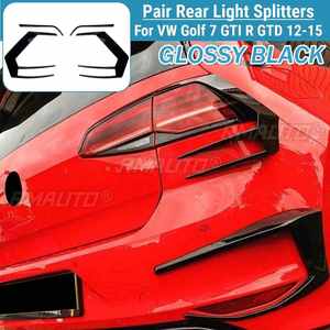 2 Piezas para VW Golf 7 GTI R GTD 2012 2013 2014 2015, Divisor de Parachoques Trasero Negro, Piezas Exteriores para Automóvil, NO Compatible con GOLF 7.5 - Product Image 2