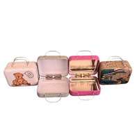 Mini Valise en Métal DIY, Boîte en Fer Blanc pour Aliments, Jouets, Maquillage, Bonbons, Modèle Artisanat Personnalisable T076
