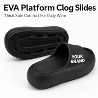 Sandalias de Plataforma EVA para Mujer, con Suela Gruesa, Punta Abierta, Antideslizantes, para Interiores y Exteriores, Calzado Casual