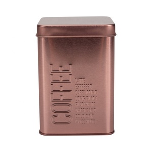 Set di 5 Contenitori Quadrati <span class=keywords><strong>in</strong></span> Metallo Ecologico per Cucina: Barattoli per Caffè, Zucchero, Tè e Contenitore per Pane - Product Image 6