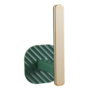 Suction Cup <b>Hook</b> Wall Mounted Storage For Kitchen With Strong <b>Adhesion</b> No Drilling Required Luxury White Green Finish - Product Image 3