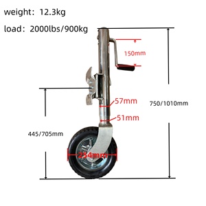 Fold <span class=keywords><strong>Jockey</strong></span> Wheel Trailer Jack Caster 254 mm 10 pulgadas 2000 Lbs - Product Image 3