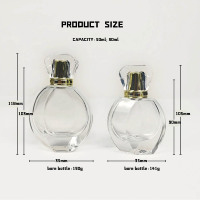 Bouteille de parfum de conception personnalisée de nouveau style 30ml 50ml Logo d'étiquette personnalisable Bouteilles en verre de forme unique
