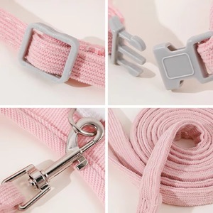 Arnés de Pana para Perro con Correa, Conjunto Ajustable, Chaleco de Tracción para Gato, Cuerda, Correa para Pasear Mascotas con Diseño de Conejo y Oso, para Perros Pequeños - Product Image 3