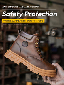 2025年OEM中国製高品質ファー付きワークブーツ、耐衝撃性マーティン風スチールトゥウィンターセーフティシューズ、男女兼用ラバーソール - Product Image 3