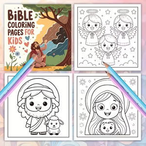 Pagine <span class=keywords><strong>da</strong></span> <span class=keywords><strong>colorare</strong></span> della Bibbia cristiana <span class=keywords><strong>per</strong></span> bambini - Libro di attività religiose con storie bibliche <span class=keywords><strong>per</strong></span> la scuola domenicale, la scuola a casa e il tempo di preghiera - Product Image 3