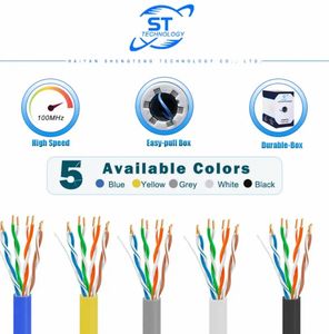 Alta calidad 1000ft 305m Cat5 Cat5e Cat6 <span class=keywords><strong>Cable</strong></span> <span class=keywords><strong>Ethernet</strong></span> de red UTP LAN <span class=keywords><strong>Cable</strong></span> para cables de comunicación de cámara IP - Product Image 5