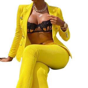 Ocstrade Completo da Donna Due Pezzi con <span class=keywords><strong>Blazer</strong></span> e Pantaloni, Design Personalizzato, Collezione Moda Autunno Inverno a Maniche Lunghe in Tinta Unita - Product Image 6