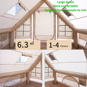 เต็นท์แคมป์ปิ้งแบบเป่าลมขนาดใหญ่ 4 ฤดู ติดตั้งง่าย กันน้ำ ผลิตจากผ้า Oxford พร้อมปั๊มมือ สำหรับผู้ใหญ่ 2/3/4 คน - Product Image 3