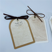 Boîtes rigides pour faux ongles de qualité recyclable avec manchon en papier et emballage à nœud en ruban, personnalisables avec revêtement UV quadricolore
