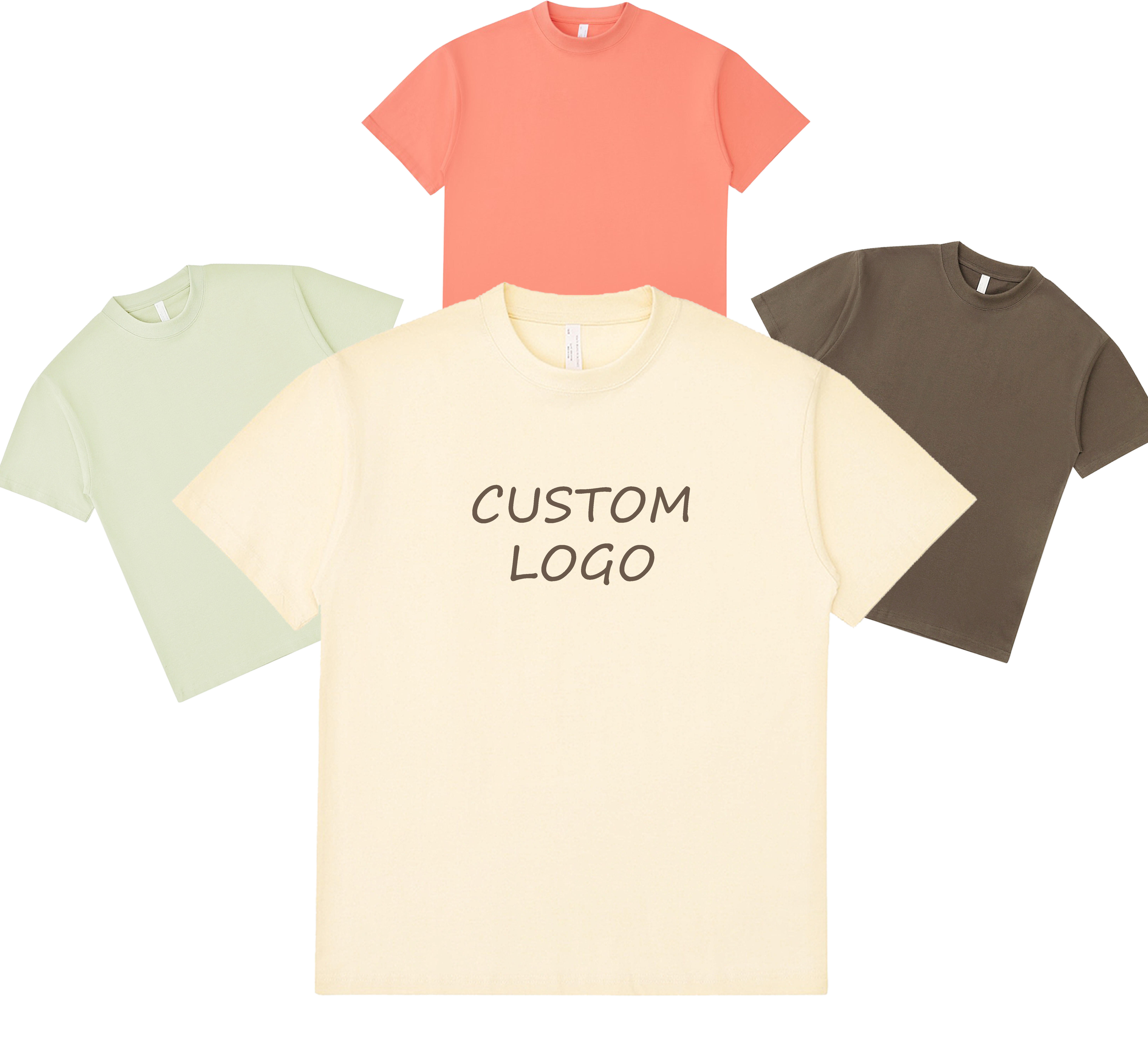 Custom Mens T-shirt High Quality Printing Heavy 100% Organic Cotton  Oversized Plain Blank White T Shirt