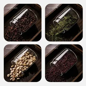 Sáng Tạo Thủy Tinh Đa-Sử Dụng Lưu Trữ Jar Chân Không Thực Phẩm Container Cho Các Loại Hạt Gạo Gia Vị Canning Jar Lưu Trữ Hộp Cho Nhà Bếp Sử Dụng - Product Image 4