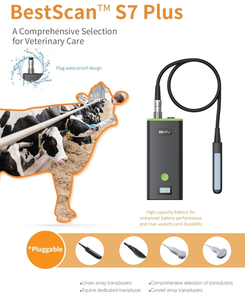 Système d'échographie vétérinaire portable BMV noir et blanc pour équidés et bétail, sonde rectale linéaire, cheval, IP67, anti-poussière, multi-sondes 7-en-1 - Product Image 4