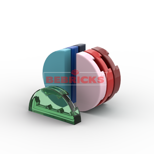 BEBRICKS Building Parts Series 1748 Tile Round 1x2 Half Building <strong>blocks</strong> part DIY Create Toy <strong>bricks</strong> set part for kids - Product Image 4