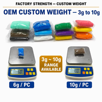 Vente en gros de mini-paquets individuels de 6g et 10g d'argile à modeler à séchage à l'air, petits sachets pour enfants, bricolage, recharge, non toxique, super doux, jouet