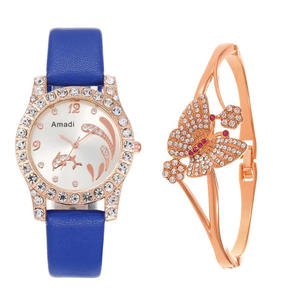 Amadi populaire exquis brillant dauphin mode femmes étudiant montre créatif frais papillon bracelet ensemble montre pour femmes - Product Image 6