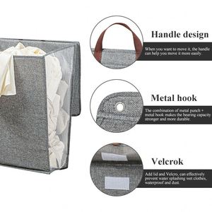 Panier à linge suspendu pliable multifonctionnel, panier à linge, organisateur de vêtements sales, panier de rangement pour vêtements - Product Image 5