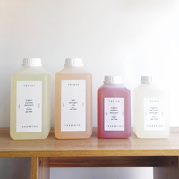 Bouteille de détergent à lessive en plastique carrée recyclable personnalisée de 1,25 L avec impression à l'écran pour shampooing, soin de la peau, sérum et lotion