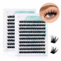 Cils en grappe autocollants DIY, extensions de cils à presser sans colle, légers, volumineux, maquillage naturel, vente en gros