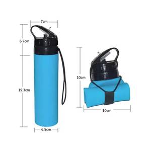 Botella de Agua Deportiva Plegable de Silicona Libre de BPA con Agarre Ergonómico para Gimnasio - Product Image 3