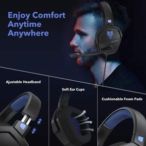 Auriculares Inalámbricos para Juegos XIBERIA G02 de 2.4GHz con Micrófono, 17 Horas de Duración de la Batería, Auriculares Magnéticos Desmontables, Compatibles con PS5, PC - Product Image 5
