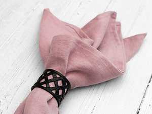 Ensemble de serviettes de table en tissu carré 100% lin imprimé personnalisé Assiettes Airlaid à la main Boissons Mariages Fêtes Logo personnalisé - Product Image 6