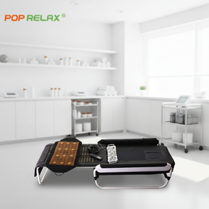 Mesa de Massagem Térmica Infravermelha Elétrica Dobrável Coreana com Rolo de Jade para Tração da Coluna V3 V4 V6 - Modelo Profissional de Fábrica - Product Image 1