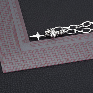 Pulsera con Colgante de Cruz de Diseño Simple y Popular, en Acero Inoxidable Plateado, Estilo Hiphop, para Hombre, Joyería de Moda - Product Image 4