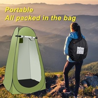 Tente de camping portable avec kit de douche extérieure, protection UV, utilisation quatre saisons, sac de douche de 5 gallons