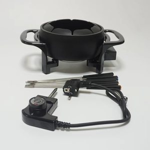 Certification CE CB, design populaire, <span class=keywords><strong>fondue</strong></span> à l'huile électrique 1,5 L avec 8 fourchettes, fabrication - Product Image 6