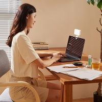 Lampe annulaire LED portable rechargeable 1000 mAh pour téléphone, tablette, mini éclairage pour selfie et vlog