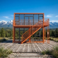 Maison préfabriquée modulaire en conteneur, bâtiment en acier détachable pour bureau et habitation