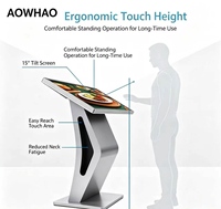 Terminal de libre-service horizontal ergonomique à écran tactile de 19 à 65 pouces, fourni par l'usine OEM ODM, pour les administrations, les banques et les hôpitaux