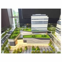 Modelo de escala arquitectónica moderna personalizable para parques industriales, hoteles y villas LED con luces, construcción de plástico duradero