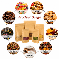Sac à bandoulière avec fermeture éclair dorée, petit, refermable, résistant, pour collations, grains de café, épices, prix d'usine en stock